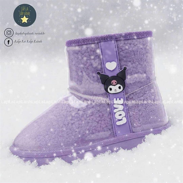 Shoelamode Boots lông Kuromi Clear