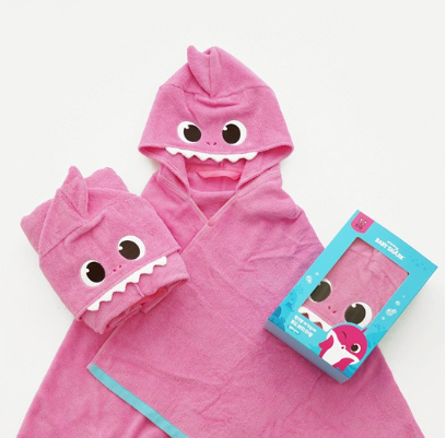 Pinkfong Khăn tắm cho bé Hồng