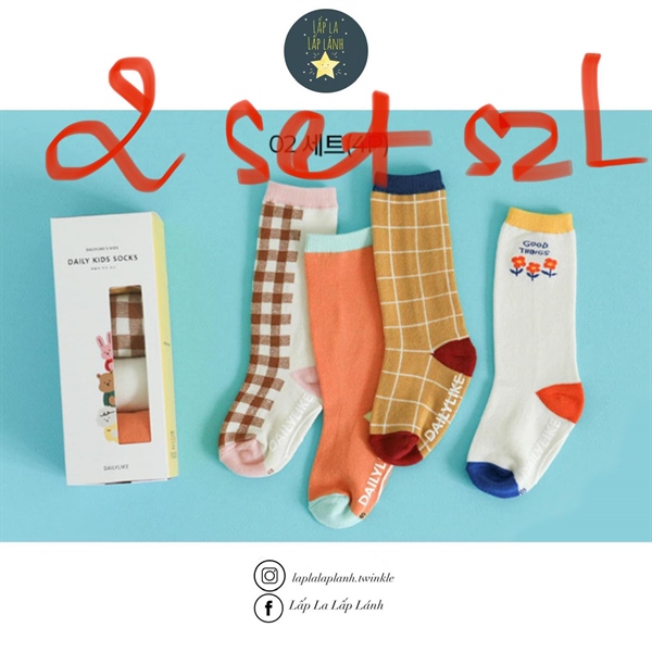 Dailylike set 4 vớ mẫu 11 size L