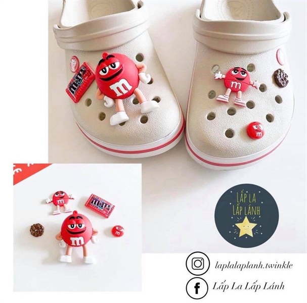 Crocs Jibbitz Kẹo M&M set 16 charms