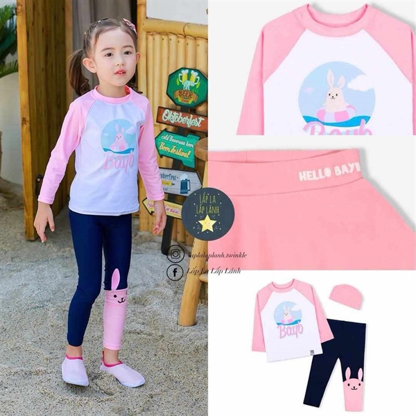 Bayb Set đồ bơi 3p thỏ hồng size XL