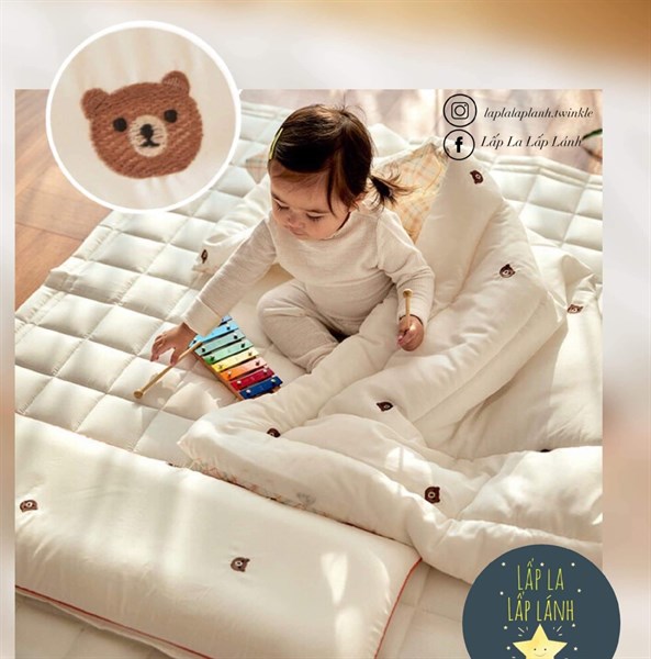 Formongde Wide pillow Vỏ gối thêu Gấu 30x70cm