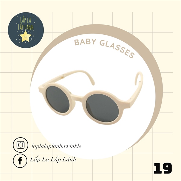 Rangubebe Kính mát tròn Beige