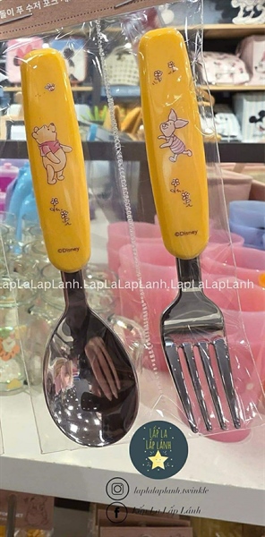 ModernHouse Set muỗng nĩa gấu Pooh vàng Mustard