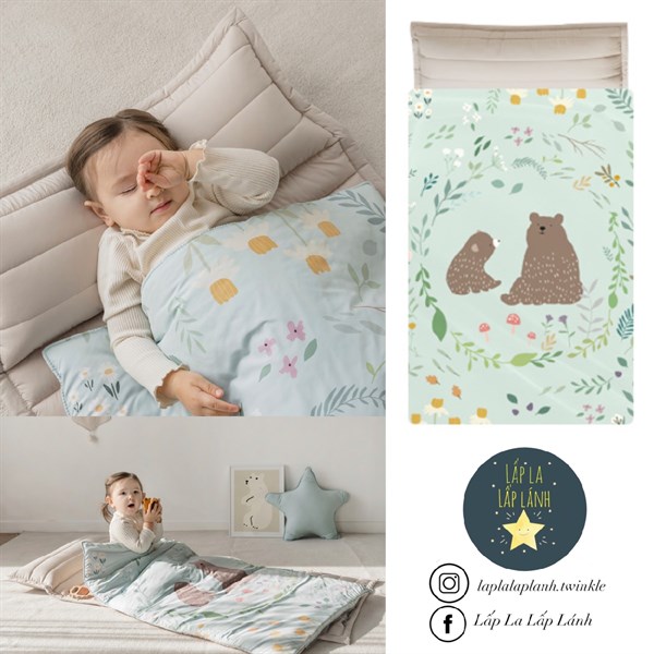 Juhodeco Set ngủ Gấu Beige