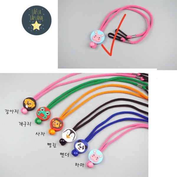 LucyQueen Dây Khẩu Trang Hà mã hồng