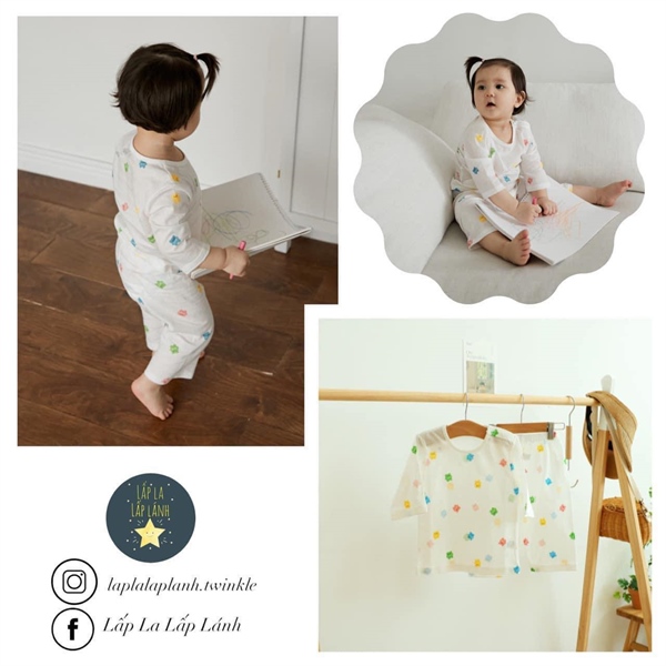 Cocohani Đồ bộ Gấu ba màu size 130