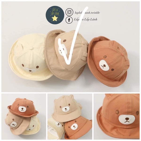 Rangubebe Nón tai bèo gấu Beige