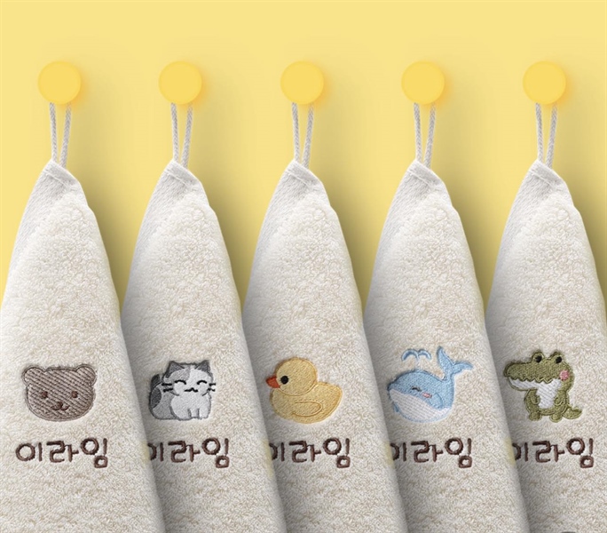 Limetowel Set khăn thêu tên Animals new