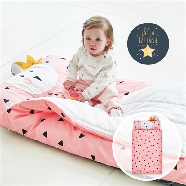 Bonitabebe Set Ngủ Vương Miện Vàng + Túi Chống Thấm