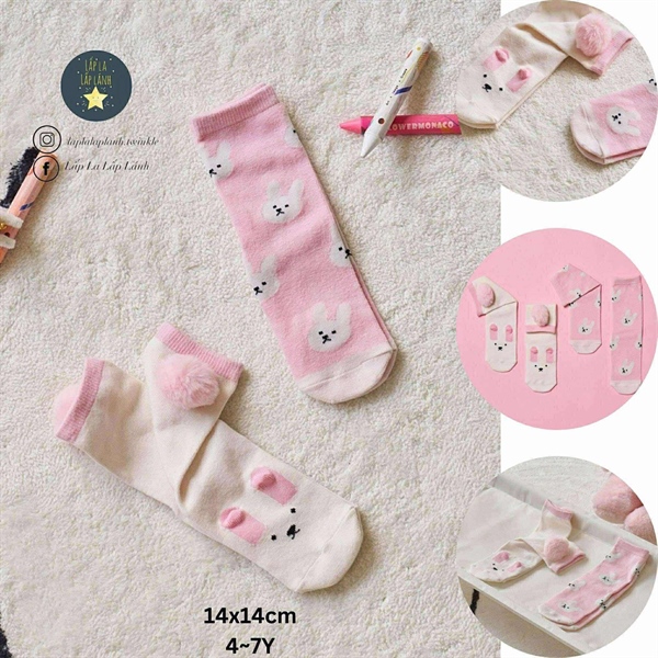 ModernHouse Set vớ 2p Bunny Bombom size 4-7Y