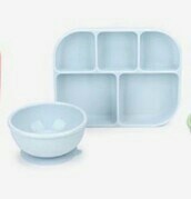 Dailylike Set Chén Khay kèm nắp silicone Blue
