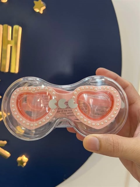 Cocolic Kính bơi không tráng gương mẫu Pastel Pink Heart