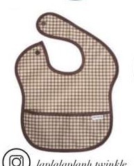 Easyfabric Yếm chống thấm Caro Nâu