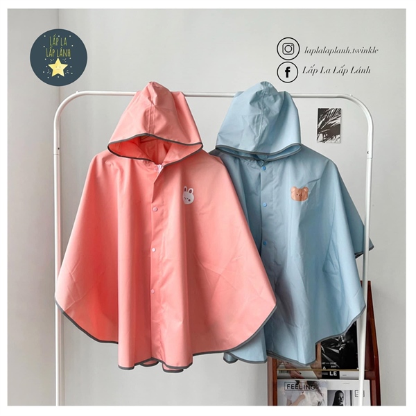 ECLL Áo mưa hồng size M