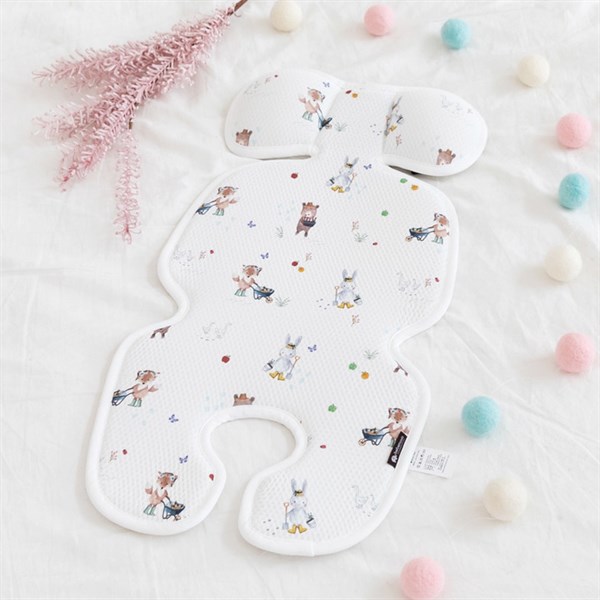 Bebenuvo Nệm lót xe đẩy- Gấu, Thỏ, Cáo