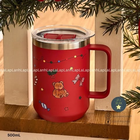 ModernHouse Ly inox Noel Đỏ