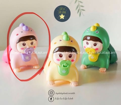Littlecloud Búp bê em bé tập bò màu Hồng