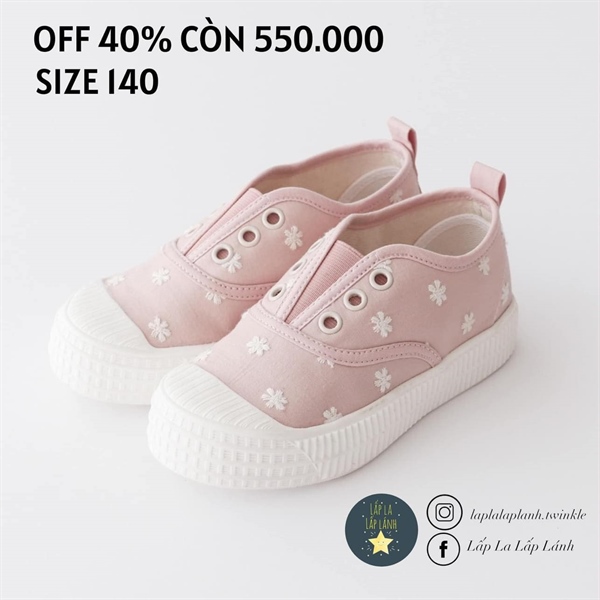 Petitshoes Giày hồng hoa nhí size 140