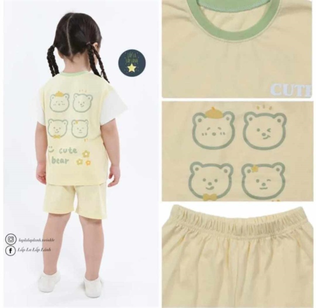 Kidscomo Đồ bộ cutebear size 5-6y