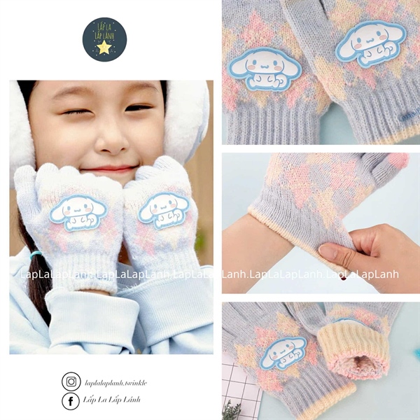 Winghouse Găng tay SC0373 Cinnamoroll xanh tím