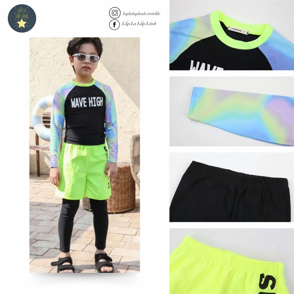 Rorochat Set đồ bơi 3p Wave high