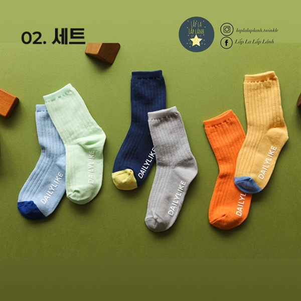 Dailylike Set 6 vớ mẫu 5 size L