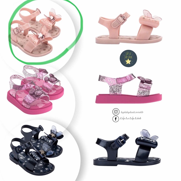 Minimelissa Giày búp bê MSKCE2TSST11PGL nude size 180