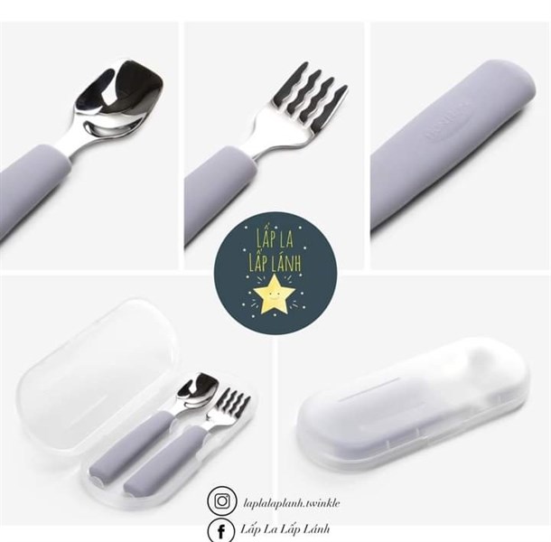 Dailylike Set Muỗng Nĩa Silicone màu Lavender