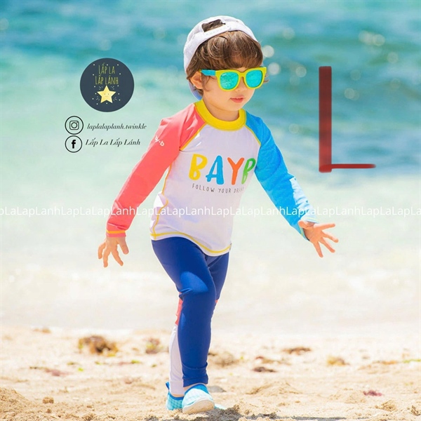 Bayb Set đồ bơi Trắng- navy size L