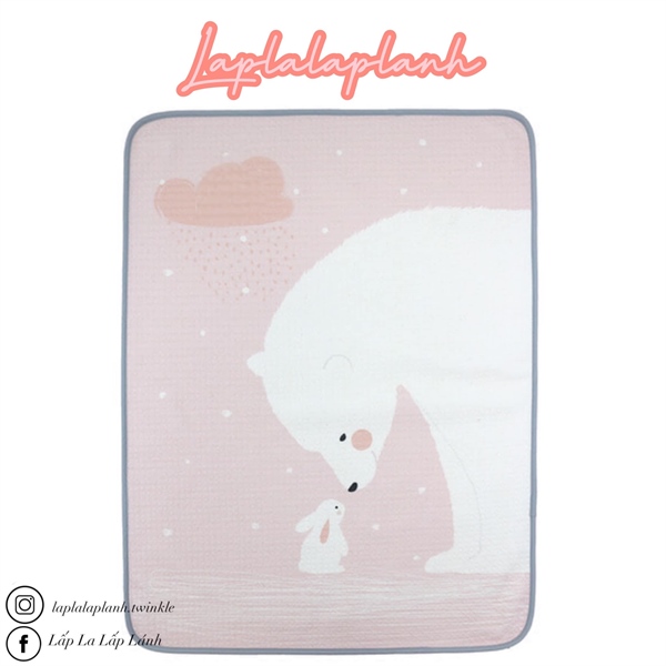 Lieto Thảm chống thấm Gấu hồng size M