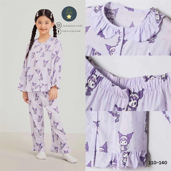 Spaokids Set pyjama SPPPF49KU3 dài tay cổ bèo