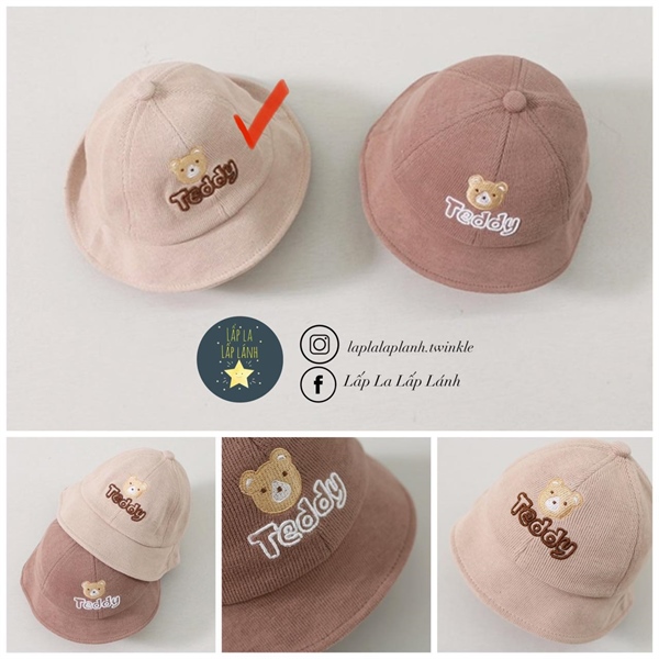 Rangubebe Nón cói teddy Beige