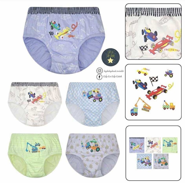 Dingdongdang Set quần chip 5p Ô tô size 65