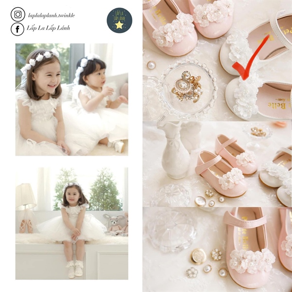 Petitbella Giày hoa trắng size 170