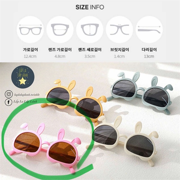 Bayb Kính mát tai thỏ gọng oval Hồng