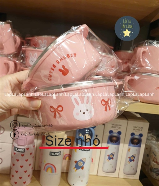 Modernhouse Chén inox Thỏ nơ đỏ size nhỏ