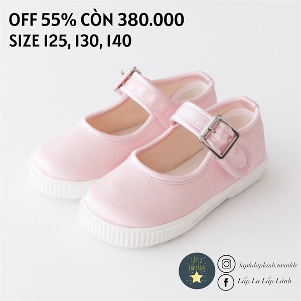 Petitshoes Giày hồng satin size 150