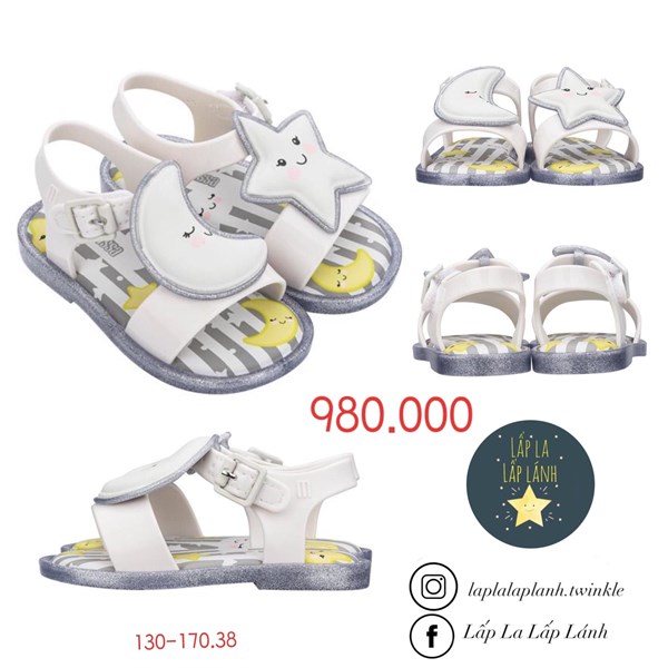 Minimelissa Sandals trăng sao Trắng