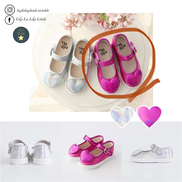 Petitshoes Giày trái tim tím size 170