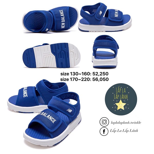 NewBalance Blue quai ngang dán bản to (Baby)