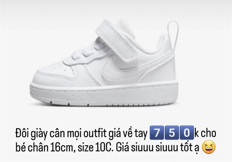 Nike Sneaker DV5458-106 trắng trơn size 150