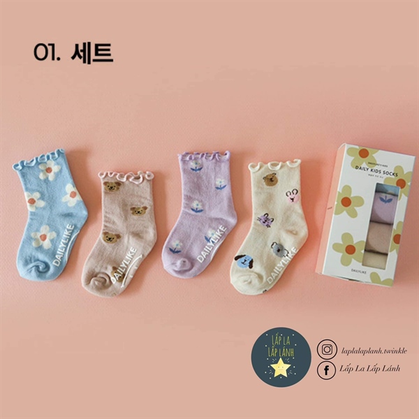 Dailylike set 4 vớ mẫu 10 size S