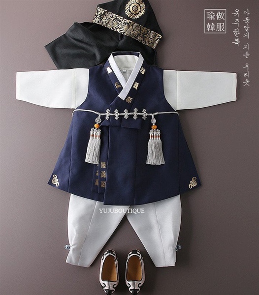 Yujuboutique Bộ Hanbok bé trai size 1