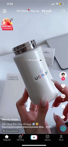 Ubmom Bình giữ nhiệt Trắng