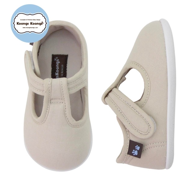 Koongs Giày Beige Trơn