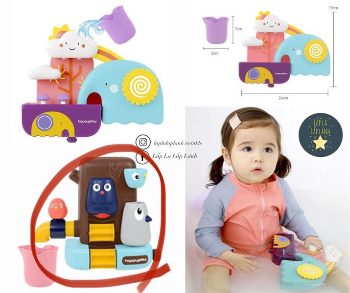 Happyplay Set đồ chơi nhà tắm cánh cụt