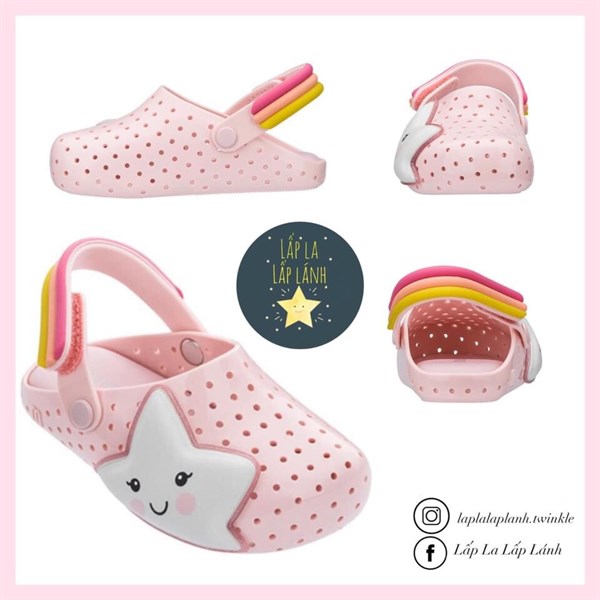 Minimelissa Sandal Hồng sao Trắng size 150