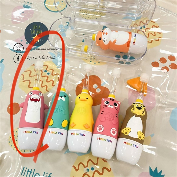 Megaten Bàn chải siêu âm Cá mập hồng Deal 3