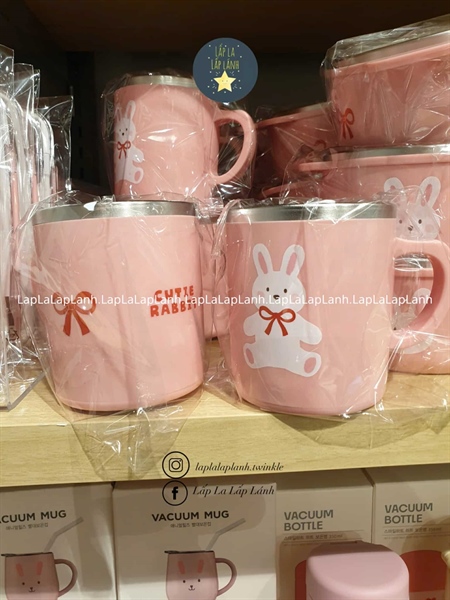 Modernhouse Ly inox Thỏ nơ đỏ